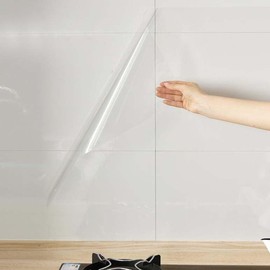 Clear Contact Paper 17.7'' X 394'' Glossy Adhesive Protective Film Clear Shelf Liner Removable Furniture Protective Film Covering Wall Liners Drawers Shelves Kitchen Cabinets Desks Vinyl Roll