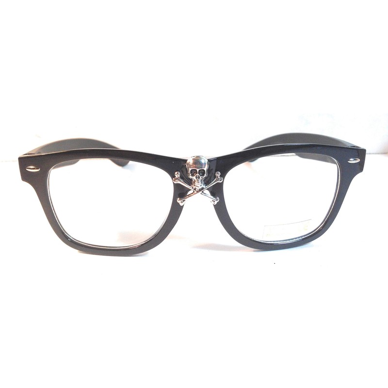 Varies Wild Thing Rick Vaughn Skull Glasses (Clear Lens)