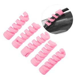 Protector de carcasa de cable de freno de palanca de cambios de bicicleta, funda protectora de marco de bicicleta antifricción elástica decorativa universal para tubo de alambre de 4-5 mm(Rosado)