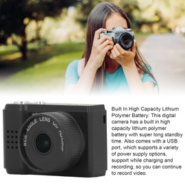 Micro Digital Camera, 1080P 2MP HD Mini Thumb Camera Portable Photo & Video Recording Camera with Wrist Strap, 120° Wide Angle Lens, 128G Expansion, for Students, Teens Gift