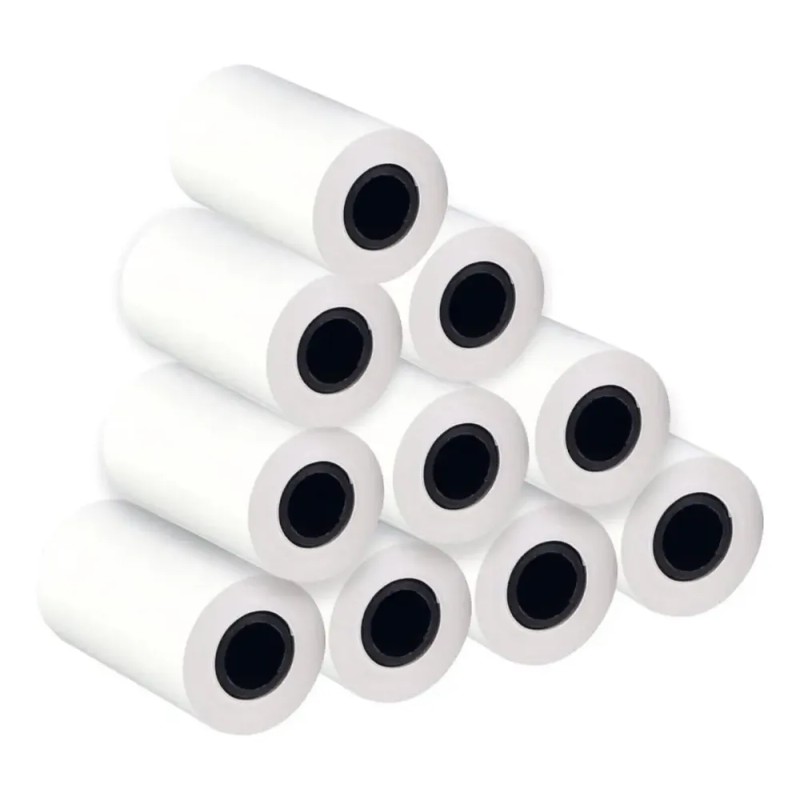 Pack de 20 Rollos de Papel Térmico Blanco 57x40mm para
