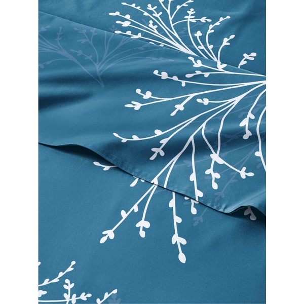 4 Piece Blue Sheets Full Set – Luxury Flat Sheet
