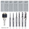 7Pcs/Set Spiral Combination Tap High Speed Steel 1/4in Hex Shank