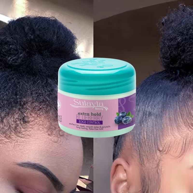 Sulayla Beauty Blueberry Edge Control Extra Hold, 150 grams, for