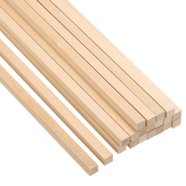 PATIKIL 5/16 Inch Dowel Rods Wood Sticks, 20 Pcs 12 Inch Long Square Wooden Dowels Unfinished Hardwood Sticks for Craft DIY Supplies