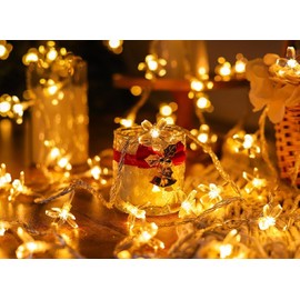 WFGGEH Flower String Lights Plug in, 16ft 50 LED Cherry Blossom Fairy String Lights Warm White for Party Birthday Wedding Christmas Home Decoration, WLD0008