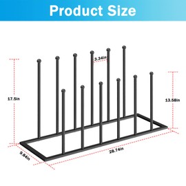 DIYIIRON Free Standing Shoe Racks -Metal Boot Rack for Tall Boots Storage 6 Pairs,Shoe Storage Organizer for Dorm Room, Entryway, Bedroom, Stainless Steel Boot Racks (Large Size-28.74 inch)