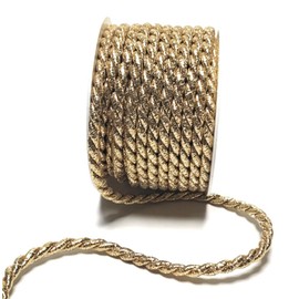 s.dekoda Cord 10 m x 6 mm Gold Lurex Twist Cord Decorative Cord