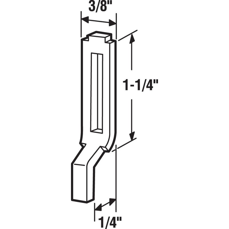 Prime-Line A 148 Steel, Sliding Screen Door Latch Strike, Adjustable
