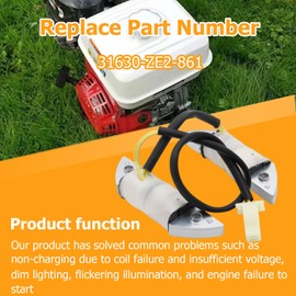 Charging Coil (10A) Fit for Honda GX240 GX270 GX340 GX390 Replace for 31630-ZE2-861