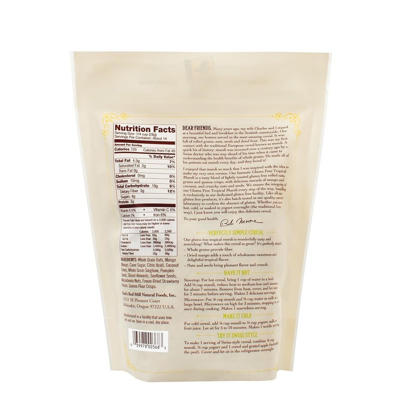 Bob`s Red Mill Bob'S Red Mill Muesli Gluten Free European