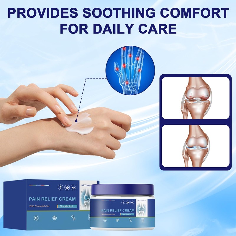VLUVLA Joint Care Cream with Menthol, Fast Absorbing Joint Massage