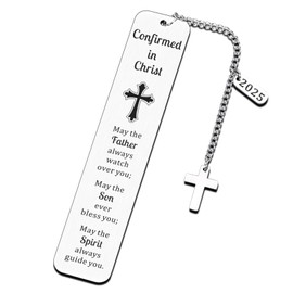 Confirmation Gifts for Teenage Boys Girls First Communion Gifts for Teen Girls Boys Christian Religious Bookmarks for Godkids Inspirational Baptism Gifts, Christmas Stocking Stuffers for Women Men