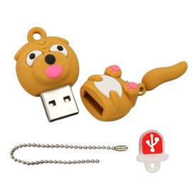 Cartoon USB Flash Drive Cute Dog USB2.0 Interface Plug and Play High Speed Memory Thumb Stick for Photo Video Files 64G