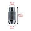 Gunmetal 20 PCS M12x1.25 Lug Nuts Short 50mm Tuner Open