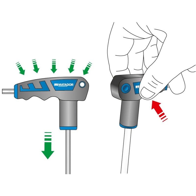 Matador 2 K T-Handle Wrench Torx T 10, 0446 0100