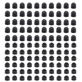 SRJQXH Hexagonal Screw Cover Black, Pack of 100 M5 and M6 Screw Caps, M5 x 8 mm and M6 x 10 mm, Ageing, UV Resistant Screws Cover Caps, for Hexagon Screws