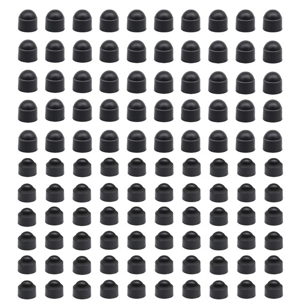 SRJQXH Hexagonal Screw Cover Black, Pack of 100 M5 and