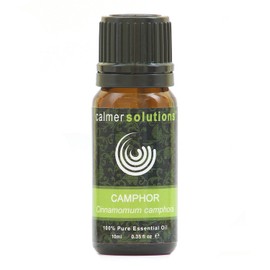 Calmer Solutions | Camphor Essential Oil - 10ml | Muscle Aches, Joint Pain, Circulation | Pure 100% Natural UK Sourced | Professional or Home use | Diffusers, Humidifiers, Candles & More
