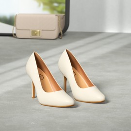 Trary Women’s High Heel Dress Pump Pointed Toe Shoe Classic Office Special Dressy Casual