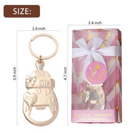 Uezea set of 24 Baby shower bottle opener, Baby Shower, Baby Bath, Gift for guests (Pink)