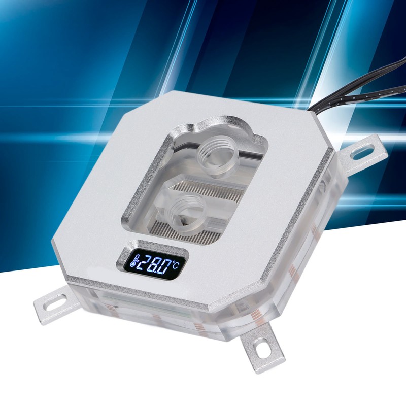 CPU Water Cooling Head VA Screen Temperature Display Computer CPU