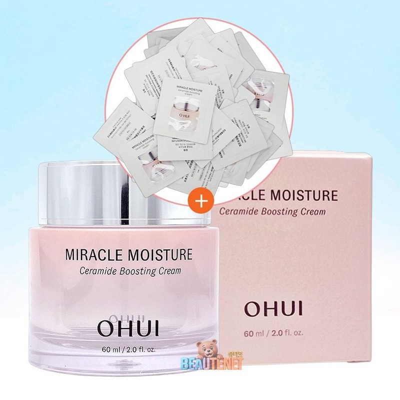 Ohui Miracle Moisture Ceramide Boosting Cream 60ml + 60 sheets