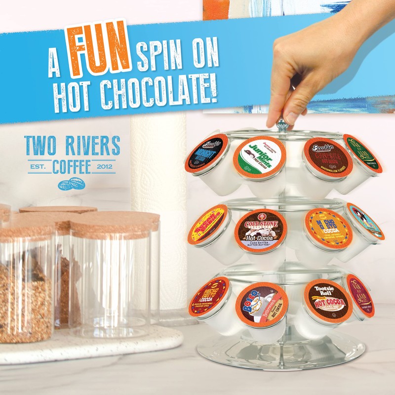 Two Rivers Coffee Hot Chocolate Pods Single Serve Cocoa Variety