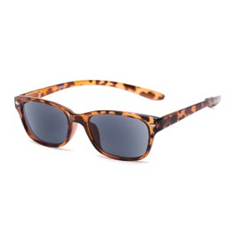 Readers.com Reading Sunglasses: The Cabo Hanging Reading Sunglasses Plastic Retro Square Style for Men and Women - Tortoise with Smoke, 1.50