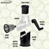 Brentwood KA-5060BK Rotary Cheese, Vegetable, Nut Grater, Shredder, and Slicer,