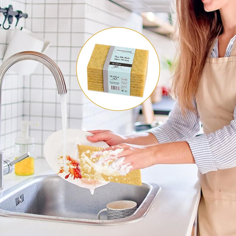 Daryunk 6pcs Cleaning Sponges Set, Scratch Free Dishwashing and Scrubbing