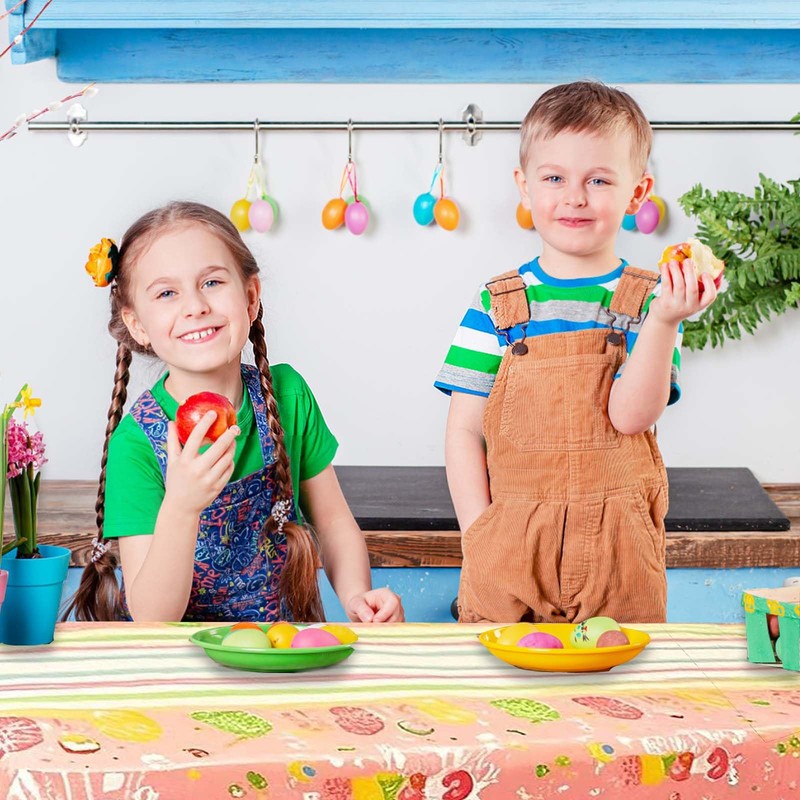 Ycfish Easter Tablecloth, Easter Table Decorations, Colouring Egg Table Cloth,