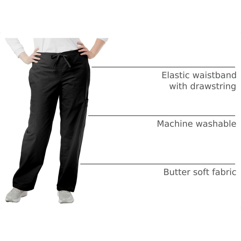 SPECTRUM UNIFORMS Unisex Scrub Pant Cargo Pant | Elastic and