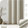 UHITECH Pinch Pleated Short Blackout Curtains 35 Inch Long Natural