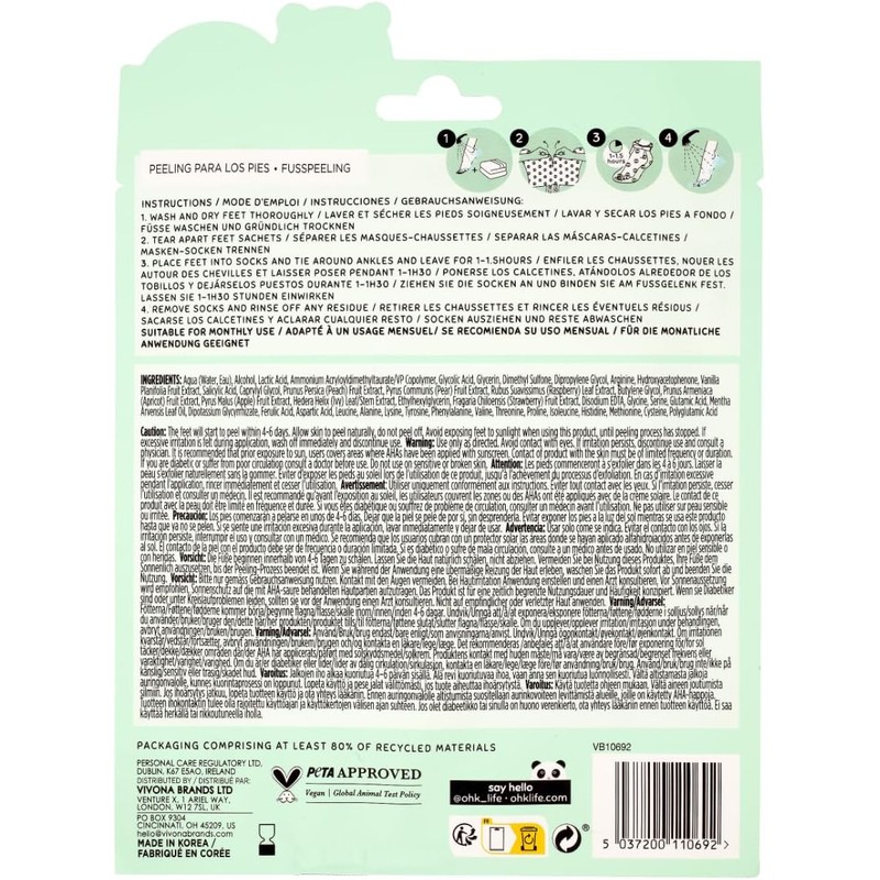 Jelly Foot Peel - Strawberry and Mint Jelly by Oh