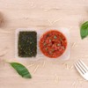 Tongke Double Compartment Condiment Container with Lids, Disposable Clear Salad
