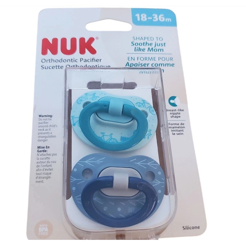 NUK Pacifier Orthodontic Silicone 18-36 Months 2 Pack BPA Free
