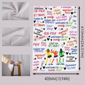 MNIGIU Musical Lover Gift Musical Quotes Dish Kitchen Towel for Theater Fan Housewarming Gift (Shut Up Heat Towel)