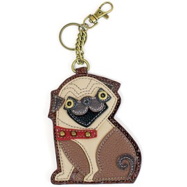Chala Pal Purse Charm, Key-Fob, Decorative Coin Purse-2018 Spring Collection (Pug)