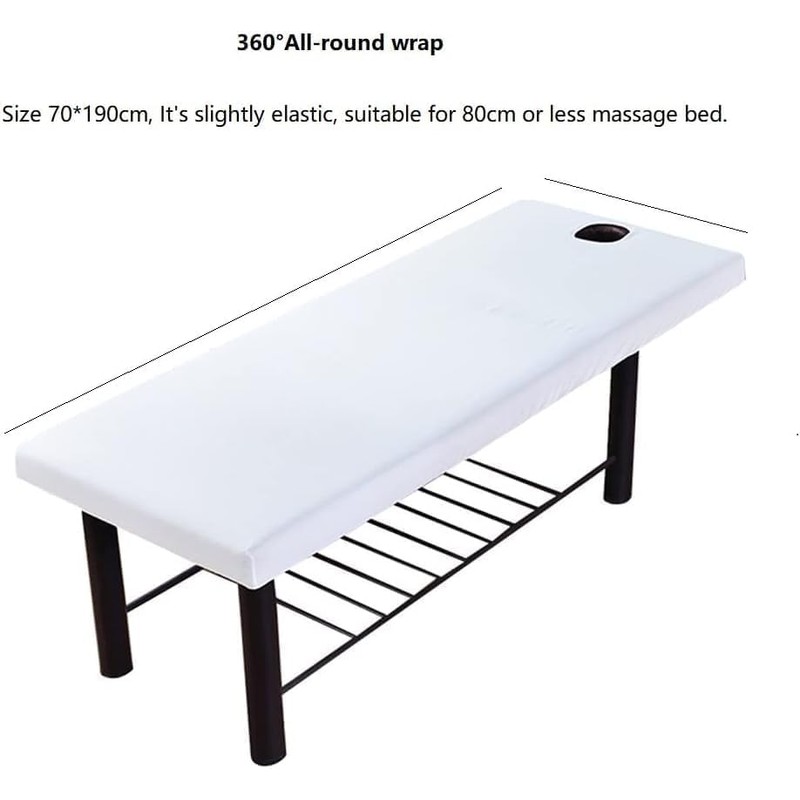Yunzhou Massage Table Sheets, Massage Bed Cover with Face Hole,