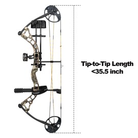 RQG Compound Bow Case, 37.5 inch Soft Bow Case for Compound Bow Bag Holder Lightweight with Multiple Pockets for Archery Hunting, Tip-to-Tip Length < 35.5in, Hand/Shoulder/Back Carry