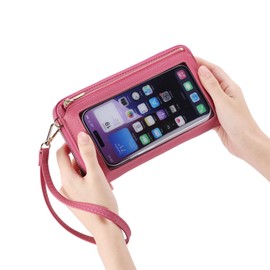 GOIACII Phone Purse Crossbody Bags for Women Small Travel Wallet Touch Screen RFID Blocking