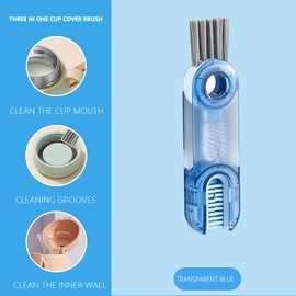 Lmyzcbzl 3 in 1 Multifunctional Cleaning Brush, Cup Lid Cleaning Brush, Multifunctional Cleaning Brush, Tiny Bottle Cup Lid Detail Brush, Crevice Cleaning Brush