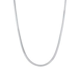 Elli Premium Necklace Flat Elegant Snake Chain Herringbone 925 Silver, Sterling Silver, None