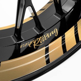 Finest Folia 18 Piece Wheel Rim Sticker Set for Motorcycles and Cars, Complete Set of 15 Inches, 16 Inches, 17 Inches, 18 Inches, 19 Inches, MR020 (08 Metallic Gold)