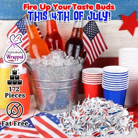 Fun Express 2 Lb. Patriotic Red, White & Blue Twist Peppermints - 172 Pc. - Great For Memorial Day Weekend, 4th Of July, Veteran's Day and All Patriotic Events