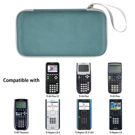 co2CREA Carrying Case for Texas Instruments TI-84 Plus CE Python Enhanced/TI-84/TI-Nspire CX II CAS/TI-Nspire CX II/TI-83 Plus/TI-89 Titanium/TI-85/TI-86 Color Graphing Calculator, Fractal Frost Case
