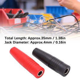 Culnflun 4mm Banana Plug Female Jack Socket Adapter， Insulated Banana Socket Jack Connector for 4mm Banana Plug Extension Adapter