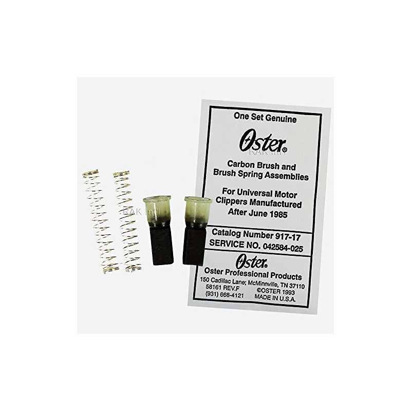 Oster Carbon Brush and Brush Spring Assemblies (for Universal motor