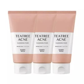Happybath 해피바스 티트리아크네 클렌징 폼 150g 3개 Happy Bath Tea Tree Acne Cleansing Foam 150g 3ea